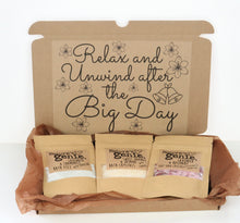 Load image into Gallery viewer, &#39;Relax and Unwind after the Big Day&#39; Set of 3 Gift set
