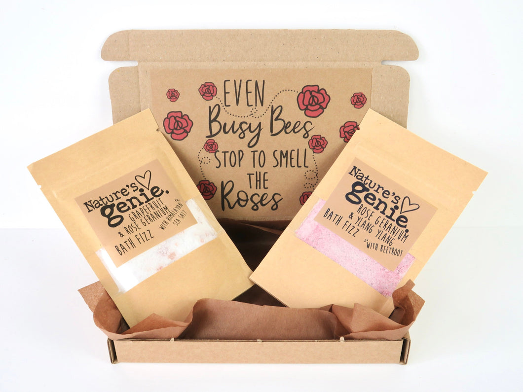 'Even Busy Bees Stop to Smell the Roses' Mini Gift set