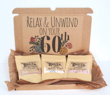 Load image into Gallery viewer, &quot;Relax and Unwind on your 60th&quot; Gift Set (Pick &amp; Mix)
