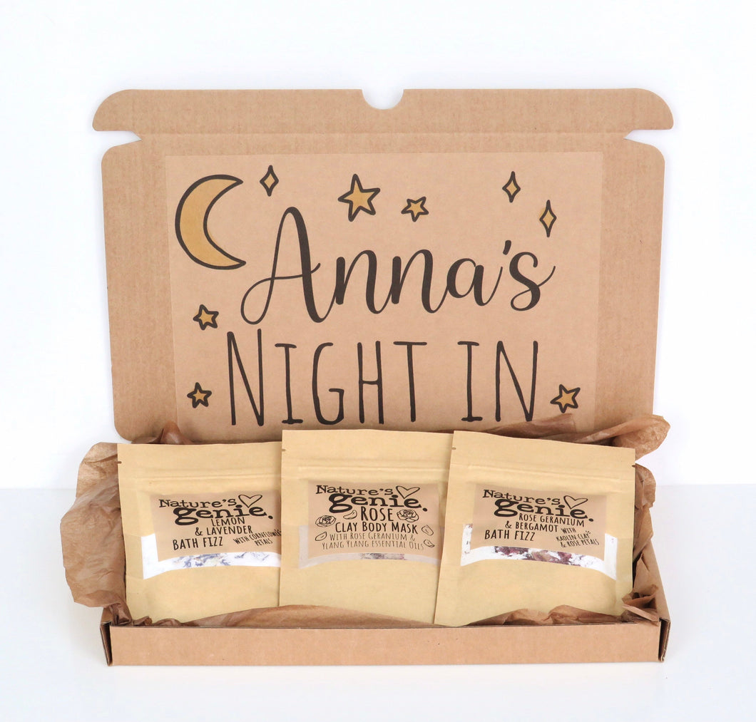 Personalised 'Night In' Set Of 3 Gift set