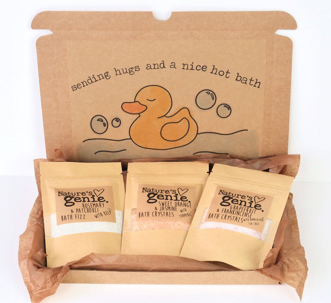 'Sending Hugs and a Nice Hot Bath' Set Of 3 Gift set